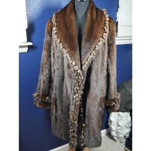 Gorgeous Bloomingdales Mink Fur Stroller Coat Jacket XL Plus